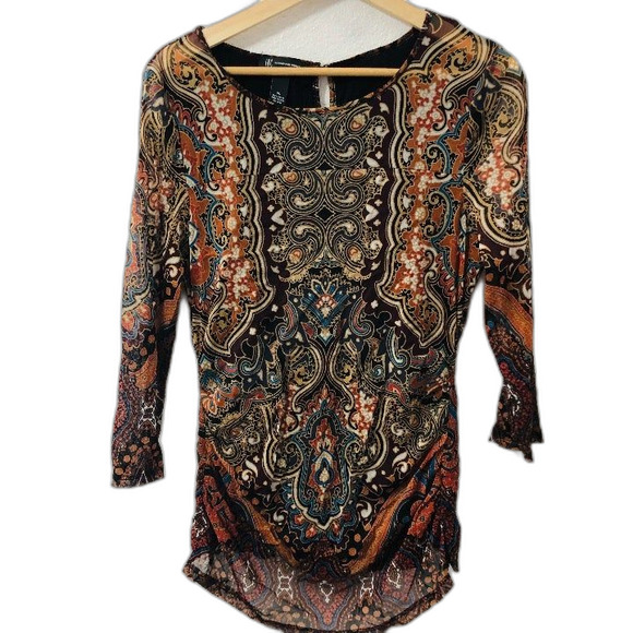 INC International Concepts Tops - INC MANDALA FESTIVAL BOHO XL LONG SLEEVE TOP